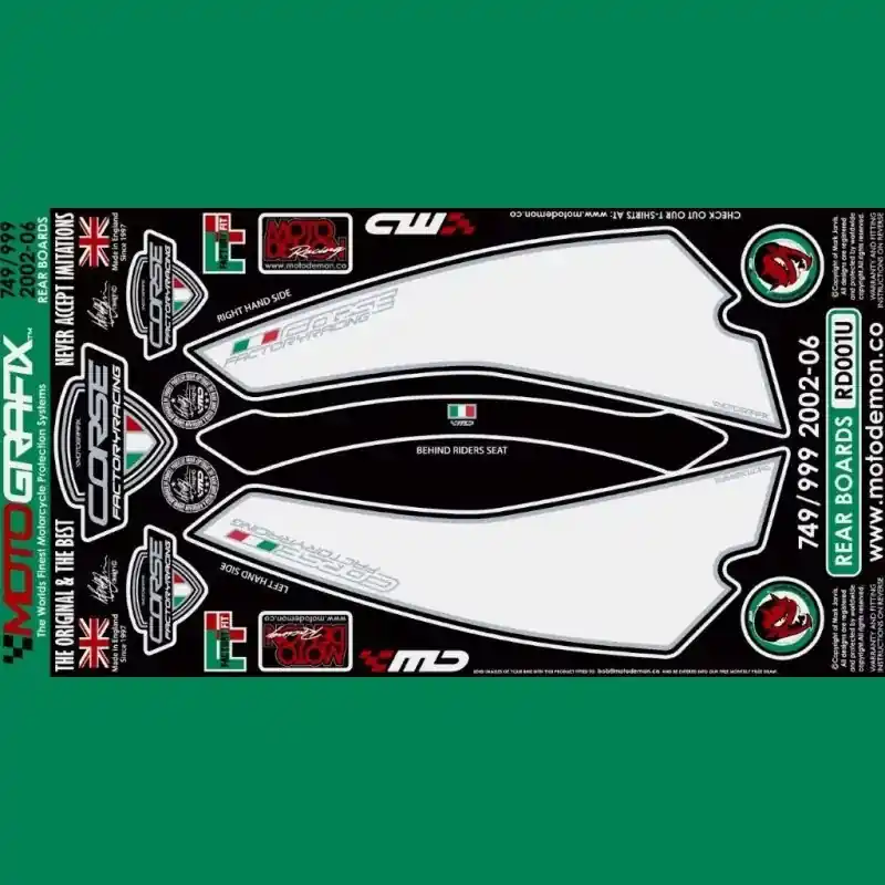 Motografix Steinschlagschutz hinten passend für Ducati 749 / 999 Neu Im Sortiment