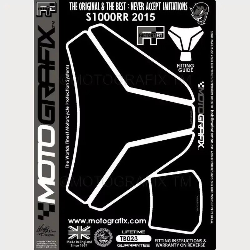 Finale Aktion Motografix 3D Gel Tank Pad Protector TB023 BLACK passend für BMW S 1000 RR