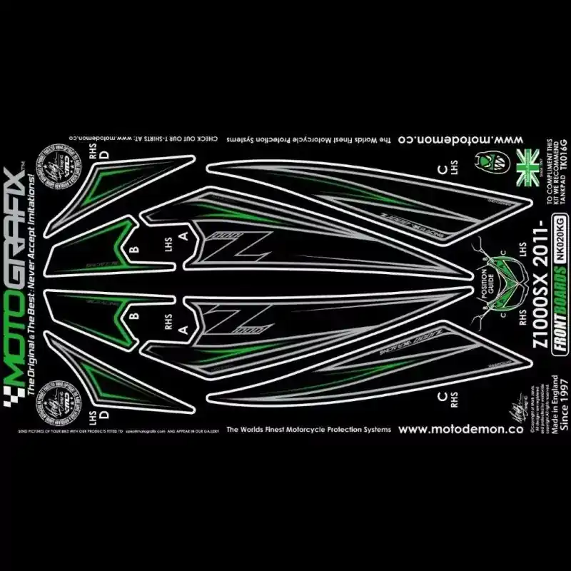 Neuheit Motografix Steinschlagschutz passend für Kawasaki Z 1000 SX 2011-2016 NK020KG