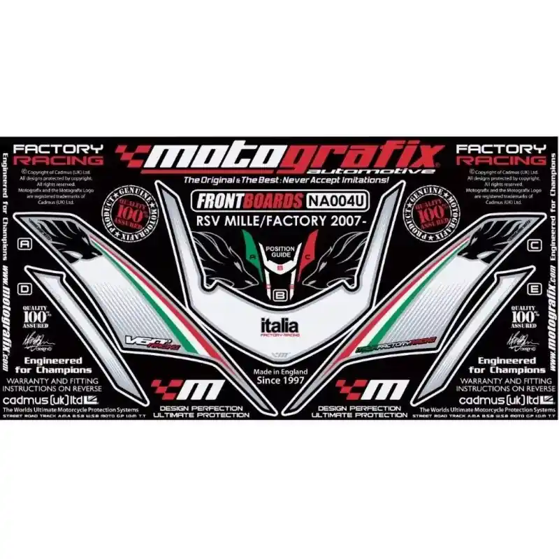 Motografix Steinschlagschutz passend für Aprilia RSV 1000 R / Factory 2007-2008 Aktuell