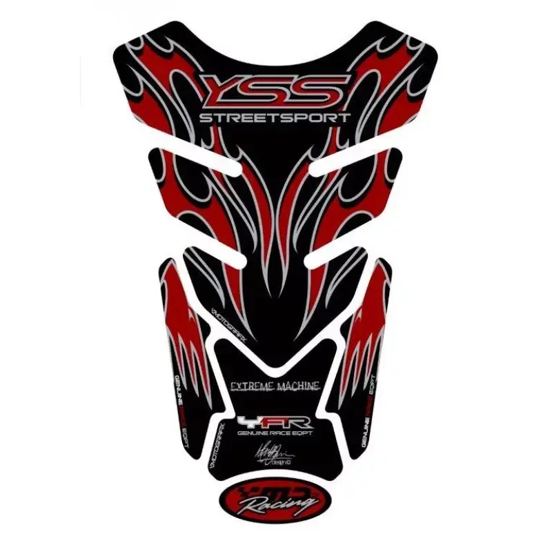 Letzte Chance Motografix Yamaha Streetsport Claret 3D Gel Tank Pad Protector TY013C