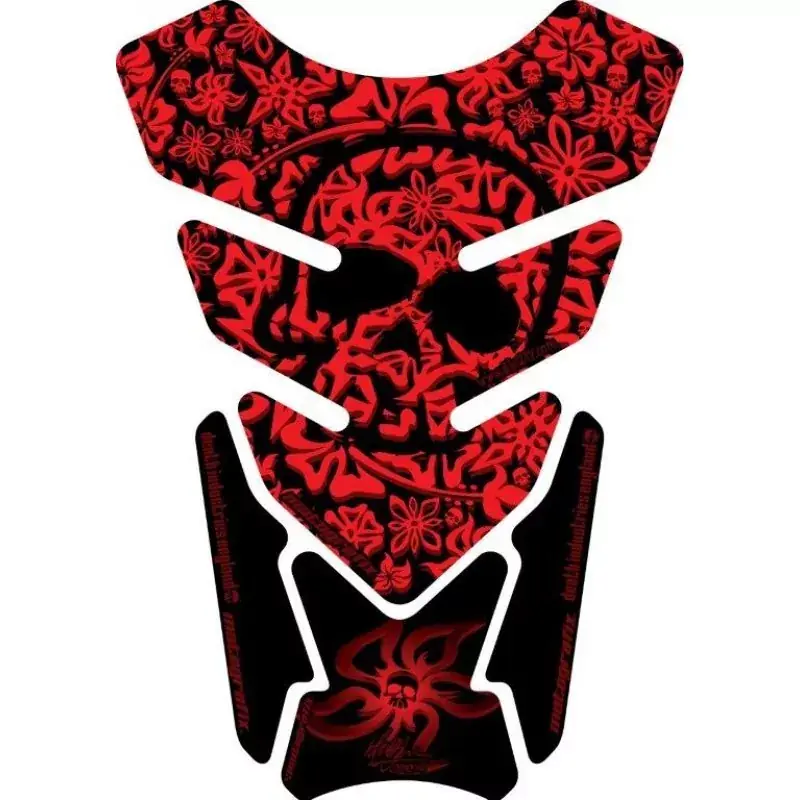 Sonderaktion Motografix Hawaiian Aloha Skull Design Red 3D Gel Tankpad Protector