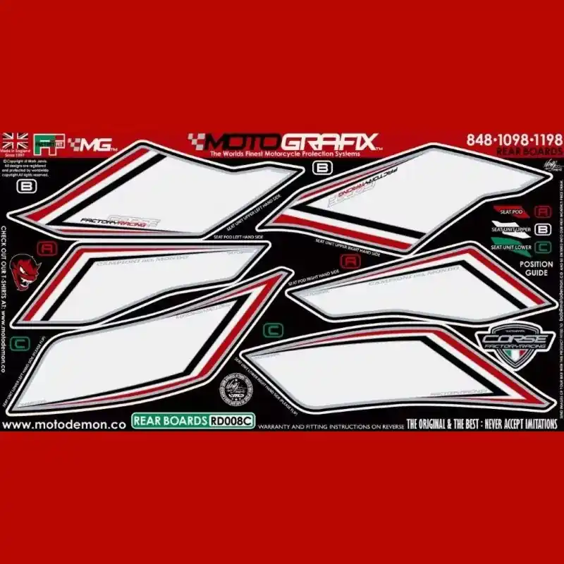 Motografix Steinschlagschutz hinten passend für Ducati 848 / 1098 / 1198 RD008C Top-Angebot