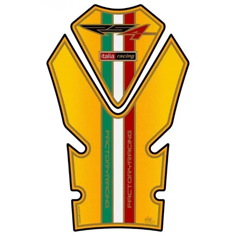 Motografix Tankpad Gel Yellow 3D passend für Aprilia RS4 50 / 125 Preis Gesenkt