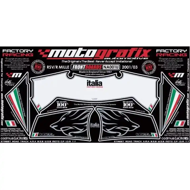 Motografix Steinschlagschutz vorn passend für Aprilia RSV 1000 Mille 2001-2003 Sale