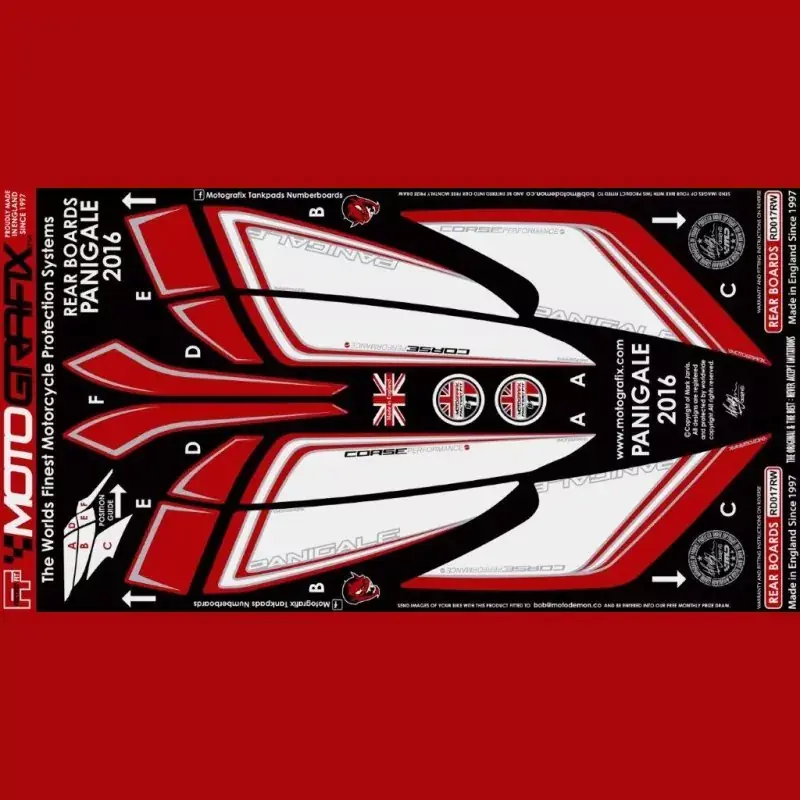 Neu Im Sortiment Motografix Steinschlagschutz hinten passend für Ducati 959 / 1299 Panigale