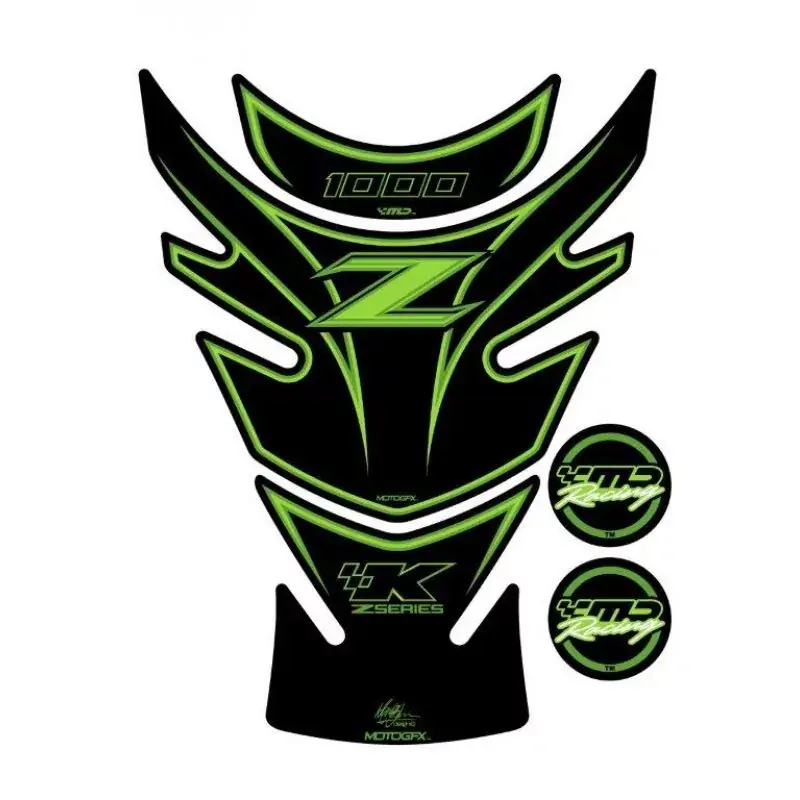 Sonderangebot Motografix 3D Gel Tank Pad Protector passend für Kawasaki Z 1000 Green