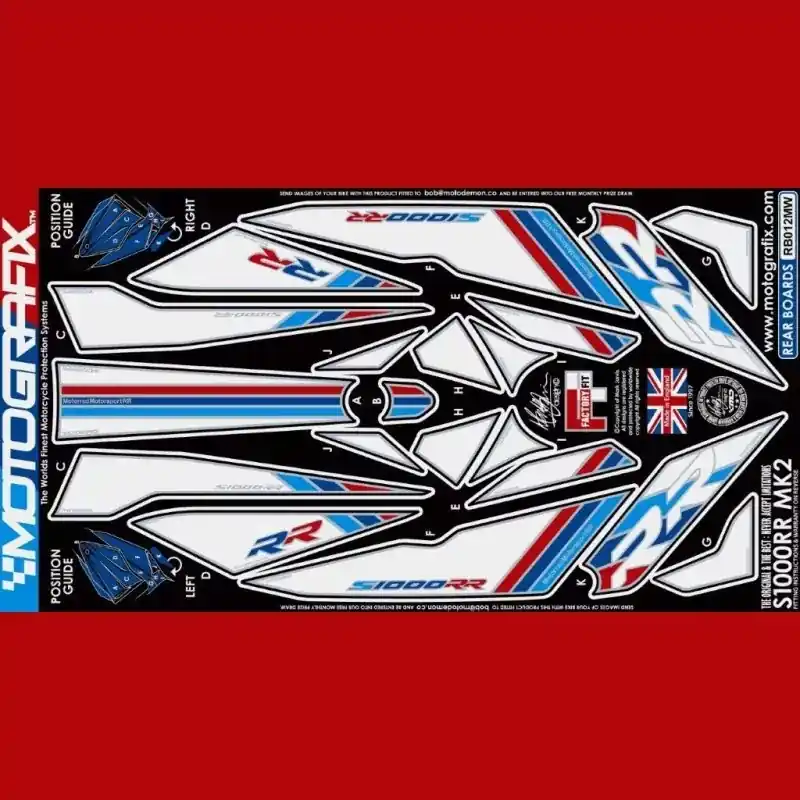 Markenprodukt Motografix Steinschlagschutz hinten passend für BMW S 1000 RR 2015-2016