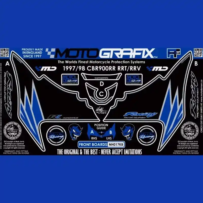 Neu Motografix Steinschlagschutz vorne passend für Honda CBR 900 RR 1996-1997