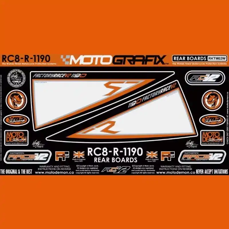 Motografix Steinschlagschutz hinten passend für KTM RC 8 RKTM02W Zertifiziert