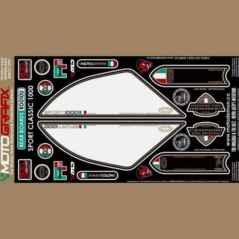 Nur Heute Motografix Steinschlagschutz hinten passend für Ducati Sport Classic 1000 S