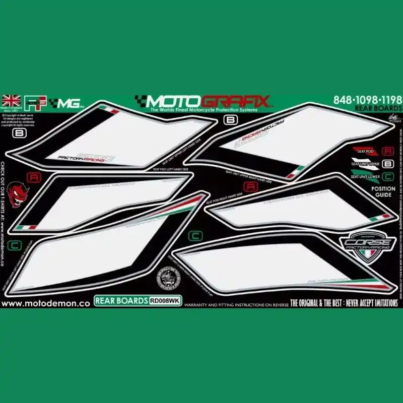 Sichere Zahlung Motografix Steinschlagschutz hinten passend für Ducati 848 / 1098 / 1198