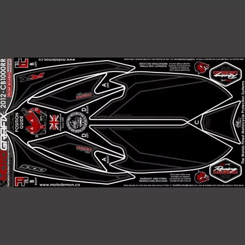 Neu Motografix Steinschlagschutz vorn passend für Honda CBR 1000 RR 2012-2016