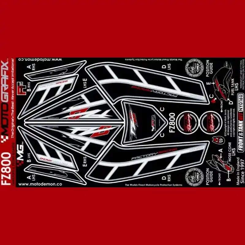 Solange Der Vorrat Reicht Motografix Steinschlagschutz Set passend für Yamaha FZ8 2010-