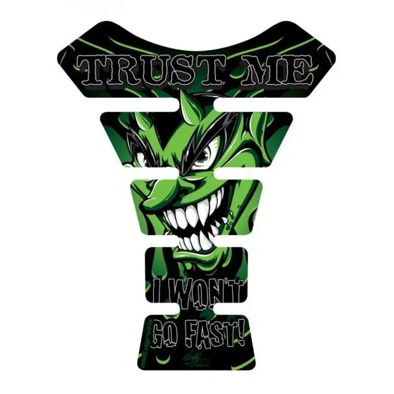 Motografix Trust Me I Wont Go Fast Devil Green 3D Gel Tank Pad Protector Rabatt