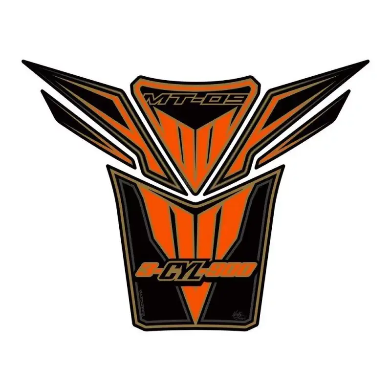 Geprüft Motografix 3D Gel Tank Pad Black/Orange passend für Yamaha MT-09