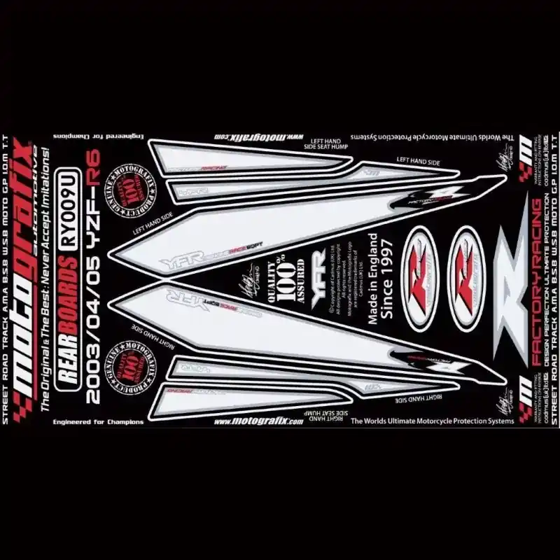 Motografix Steinschlagschutz hinten passend für Yamaha YZF R6 2003-2005 Preisreduziert
