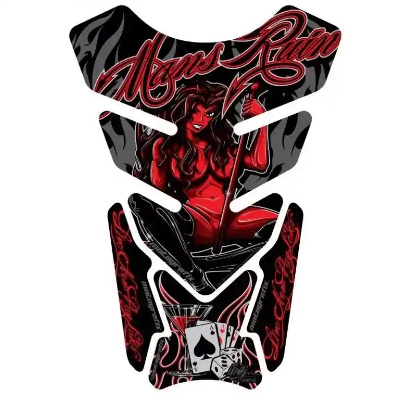 Sofort Bestellen Motografix Mans Ruin She Devil 3D Gel Tank Pad Protector Black / Red