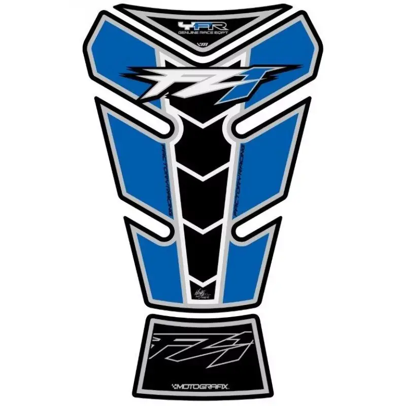 Motografix 3D Gel Tank Pad Blau/Silber passend für Yamaha FZ1 Kostenfreie Lieferung