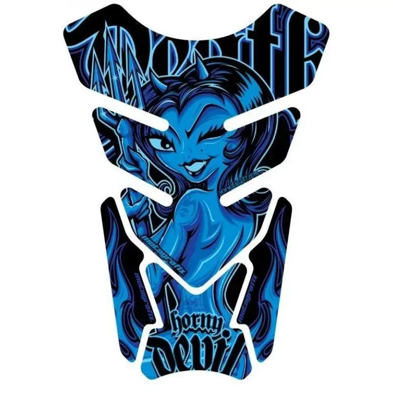 Motografix Horny Devil Blue 3D Gel Tank Pad Protector ST074B Sale