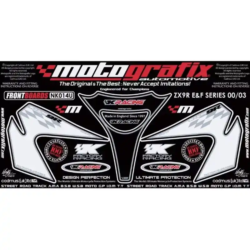 Solange Der Vorrat Reicht Motografix Steinschlagschutz vorn passend für Kawasaki ZX-9 R 2000-2003