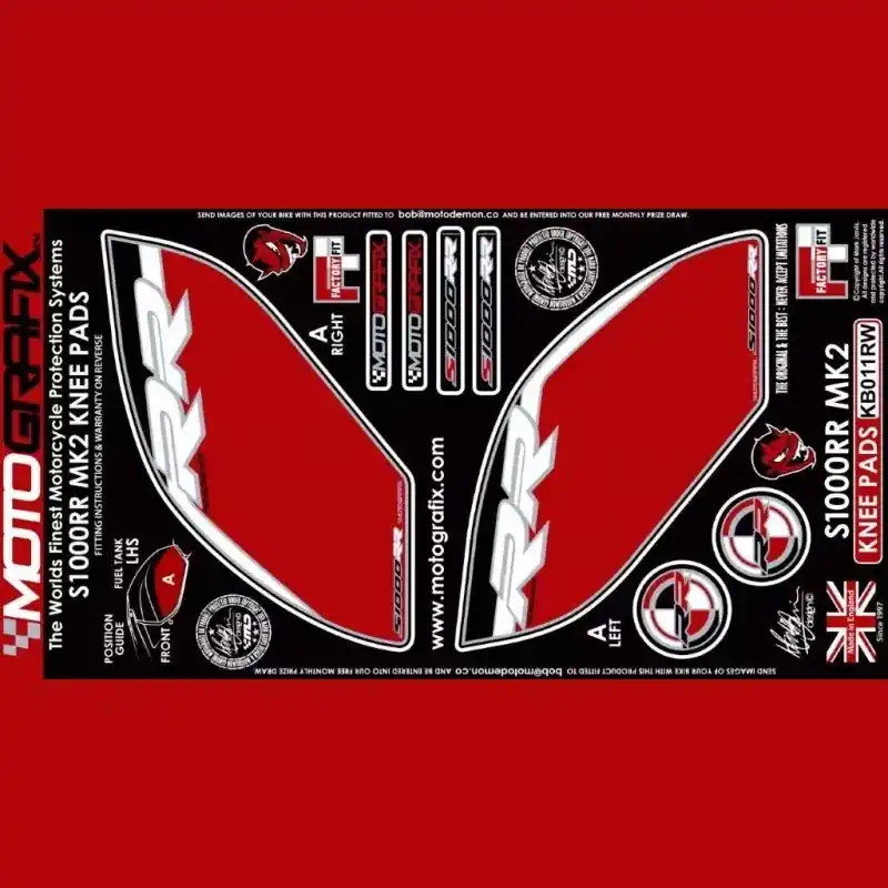 Motografix Tankschutz Knie Pads passend für BMW S 1000 RR 2015-2016 Bestpreis