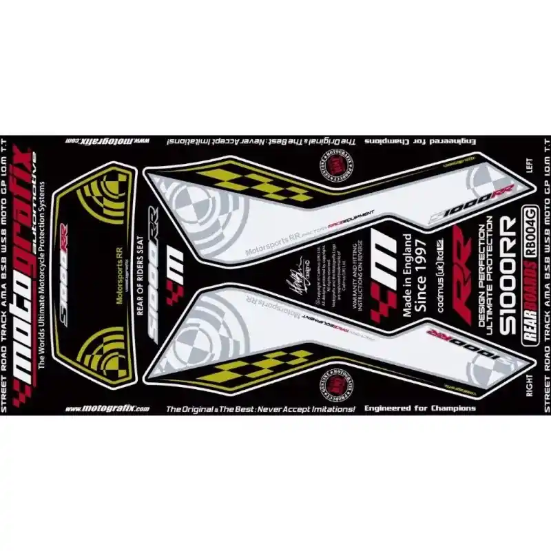 Motografix Steinschlagschutz hinten passend für BMW S 1000 RR 2009-2011 Knallerangebot