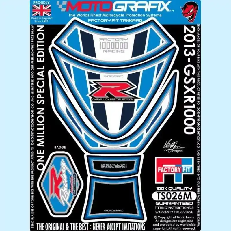 Motografix 3D Gel Tankpad passend für Suzuki GSX-R 1000 Garantierte Lieferung