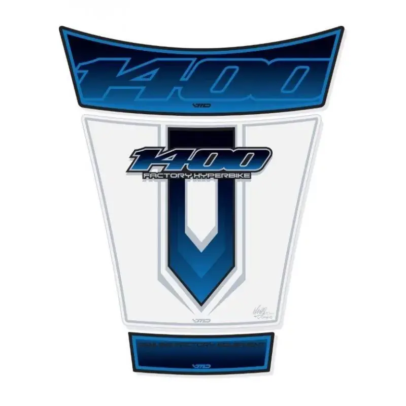 Neuheit Motografix 3D Gel Tank Pad passend für Suzuki GSX 1400 Blue White