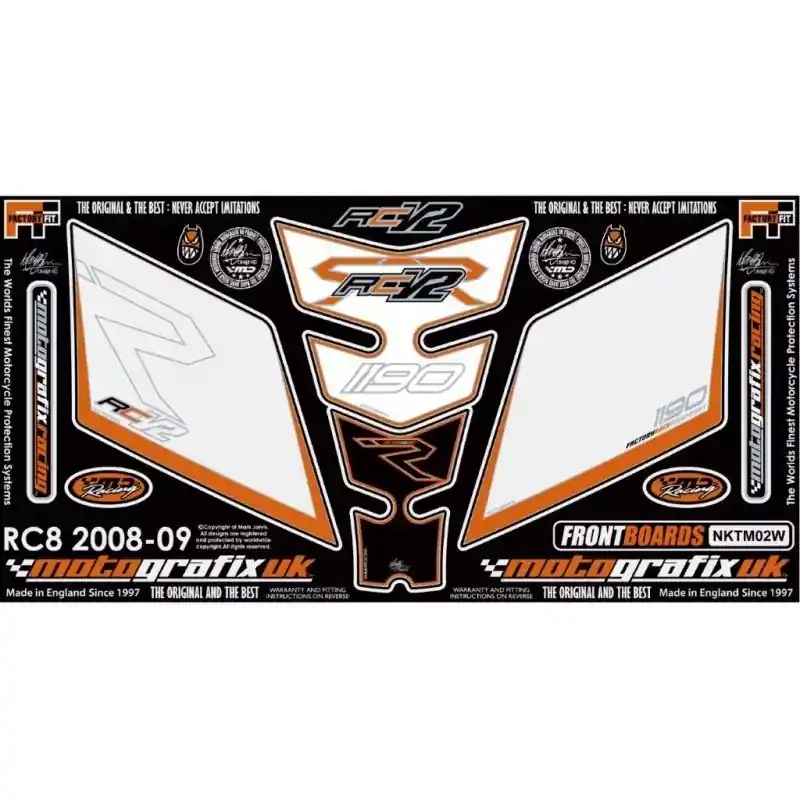 Begrenztes Angebot Motografix Steinschlagschutz Set passend für KTM RC 8 NKTM02W