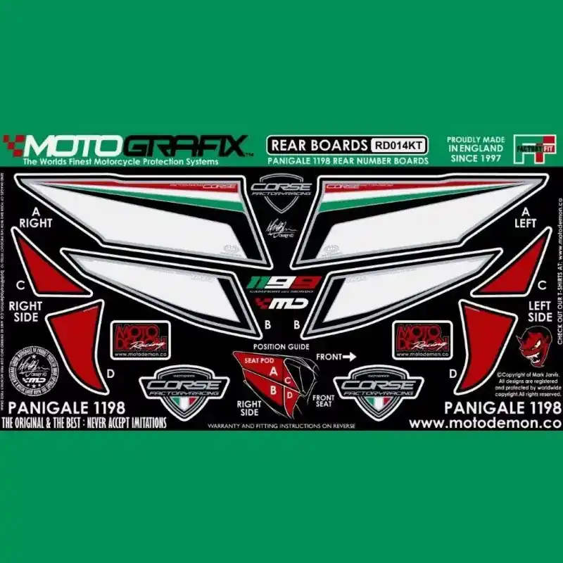 Beliebt Motografix Steinschlagschutz hinten passend für Ducati 899 / 1199 Panigale