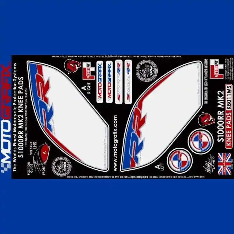 Letzte Chance Motografix Tankschutz Knie Pads passend für BMW S 1000 RR 2015-2016
