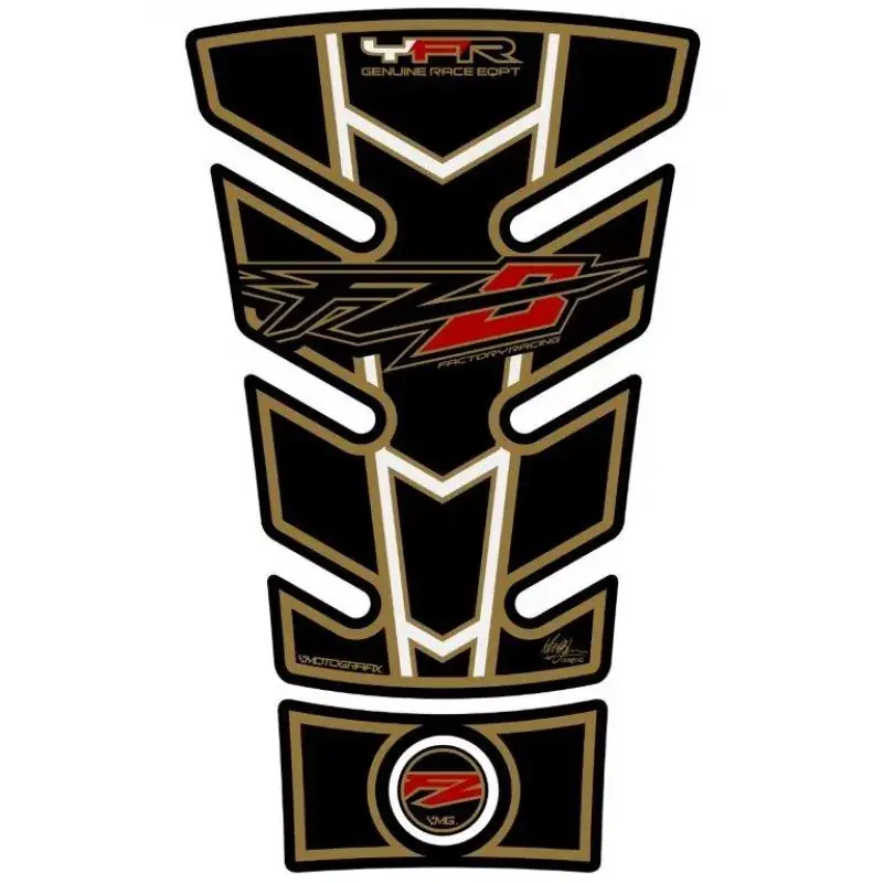 Neue Ware Motografix 3D Gel Tank Pad Black/Gold passend für Yamaha FZ8