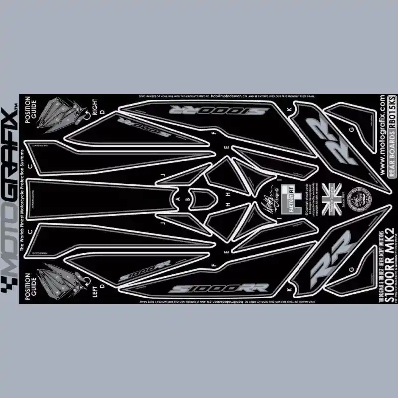 Kostenfreie Lieferung Motografix Steinschlagschutz hinten passend für BMW S 1000 RR 2017–2018