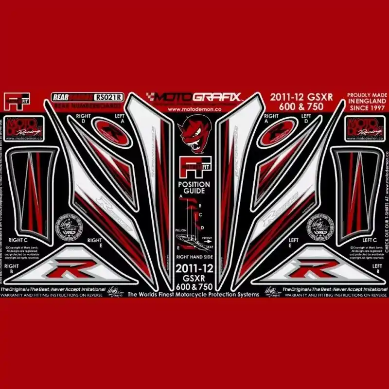 Motografix Steinschlagschutz hinten passend für Suzuki GSX-R 600 / 750 2011- Preiswert