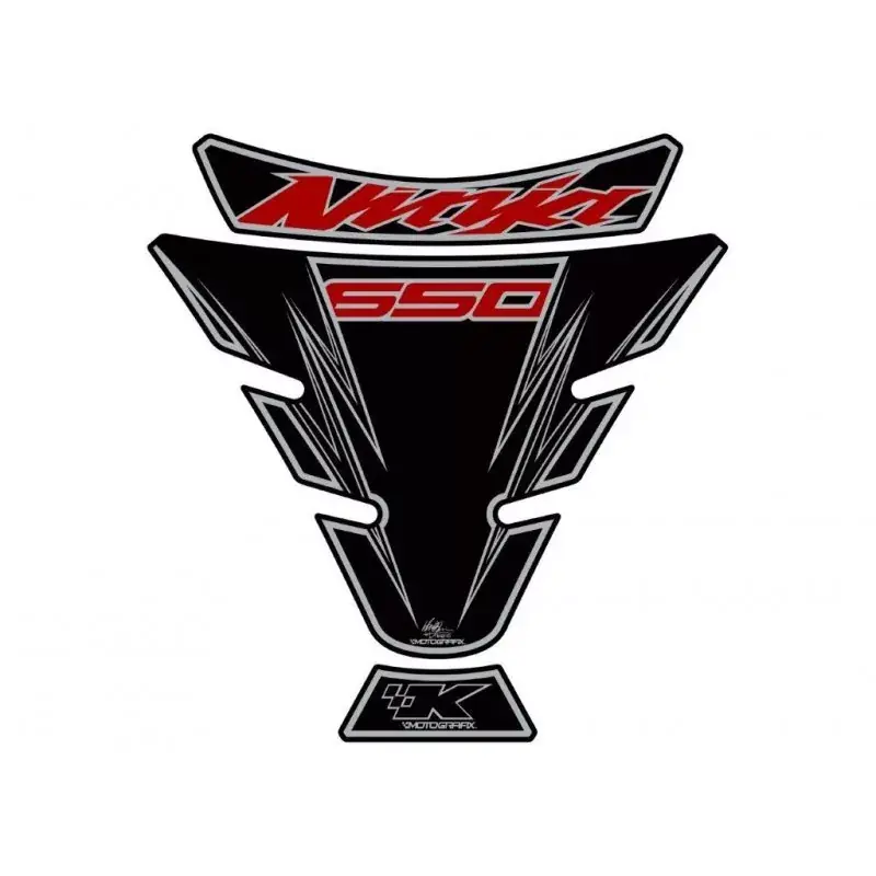 Neue Ware Motografix 3D Gel Tank Pad Protector Schwarz passend für Kawasaki Ninja 650
