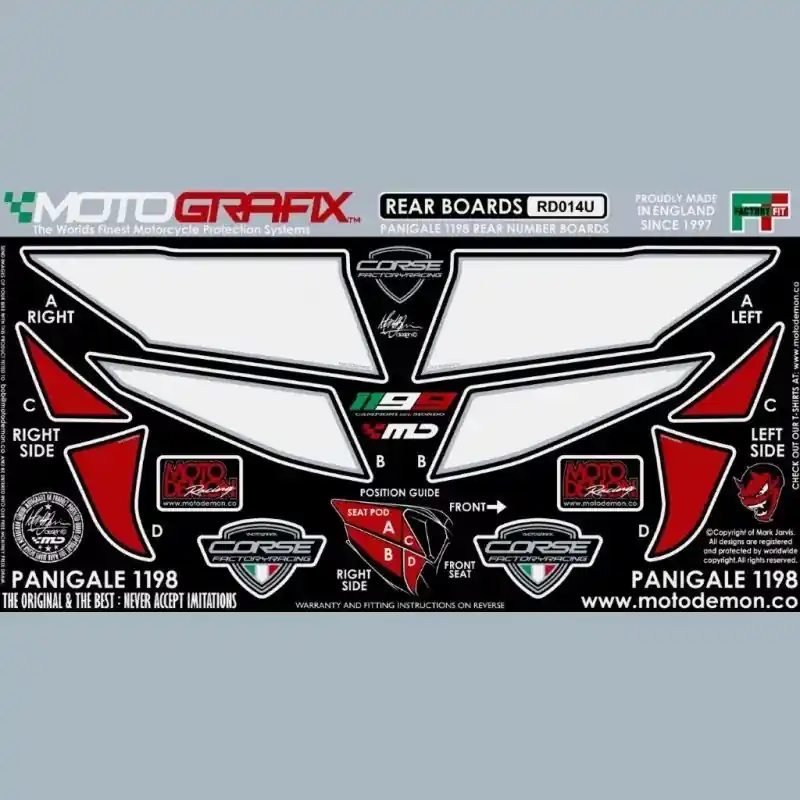 Must-Have Motografix Steinschlagschutz hinten passend für Ducati 899 / 1199 Panigale