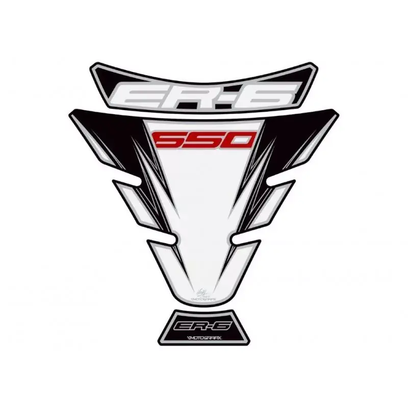 Expressversand Motografix 3D Gel Tank Pad Weiß passend für Kawasaki ER-6 650