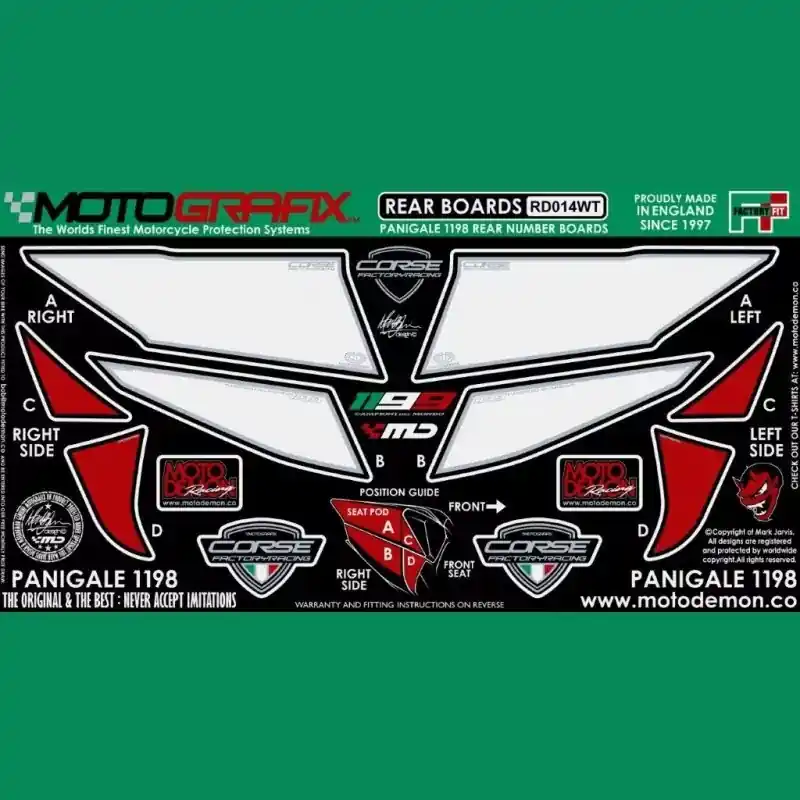 Motografix Steinschlagschutz hinten passend für Ducati 899 / 1199 Panigale Billig