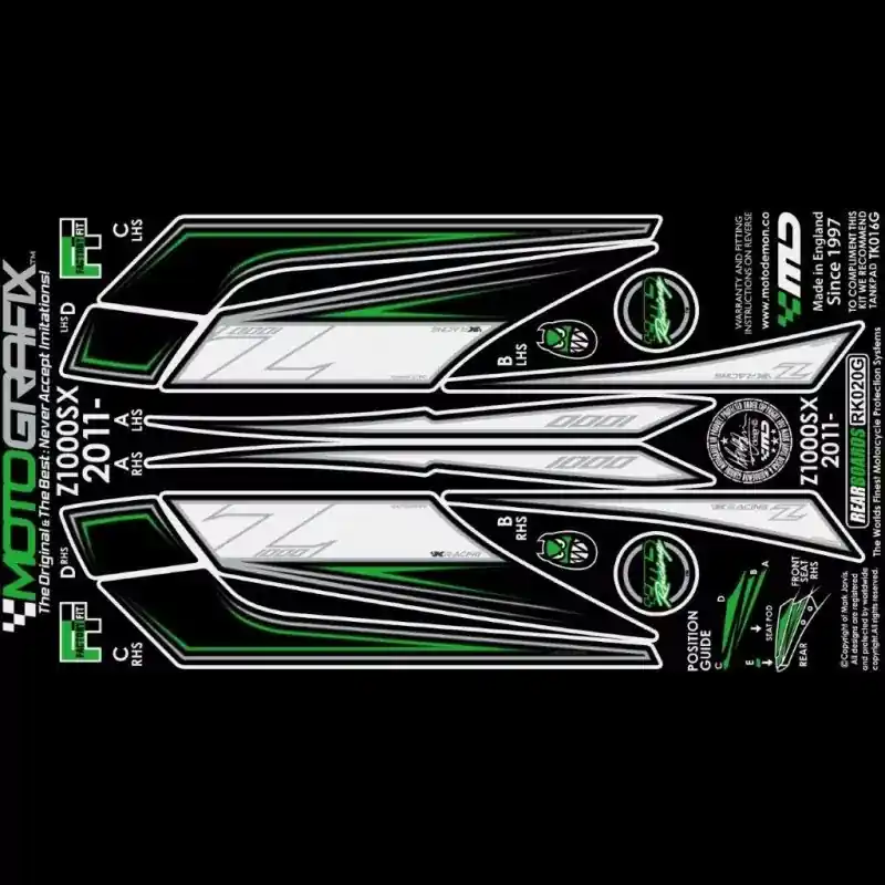 Begrenztes Angebot Motografix Steinschlagschutz hinten passend für Kawasaki Z 1000 SX 2011-2016