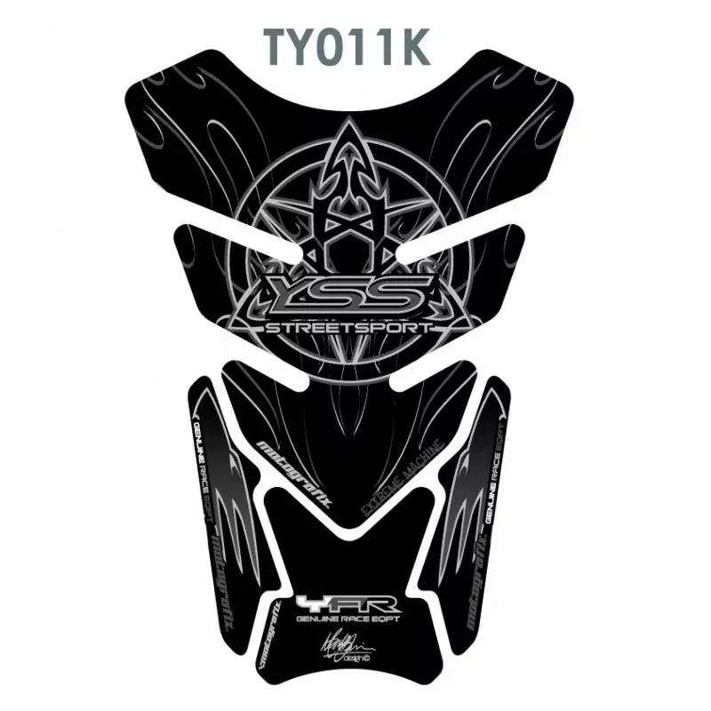 Motografix 3D Gel Tank Pad Protector TY011K passend für Yamaha Streetsport Black Preis Gesenkt