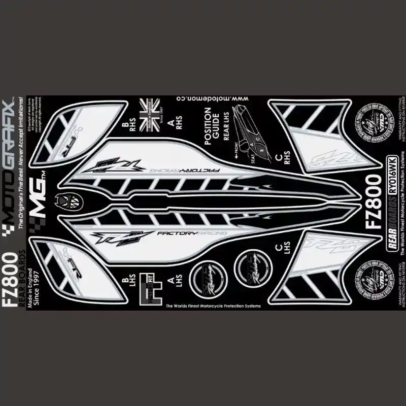 Motografix Steinschlagschutz hinten passend für Yamaha FZ 8 (2010–) Versand Am Gleichen Tag