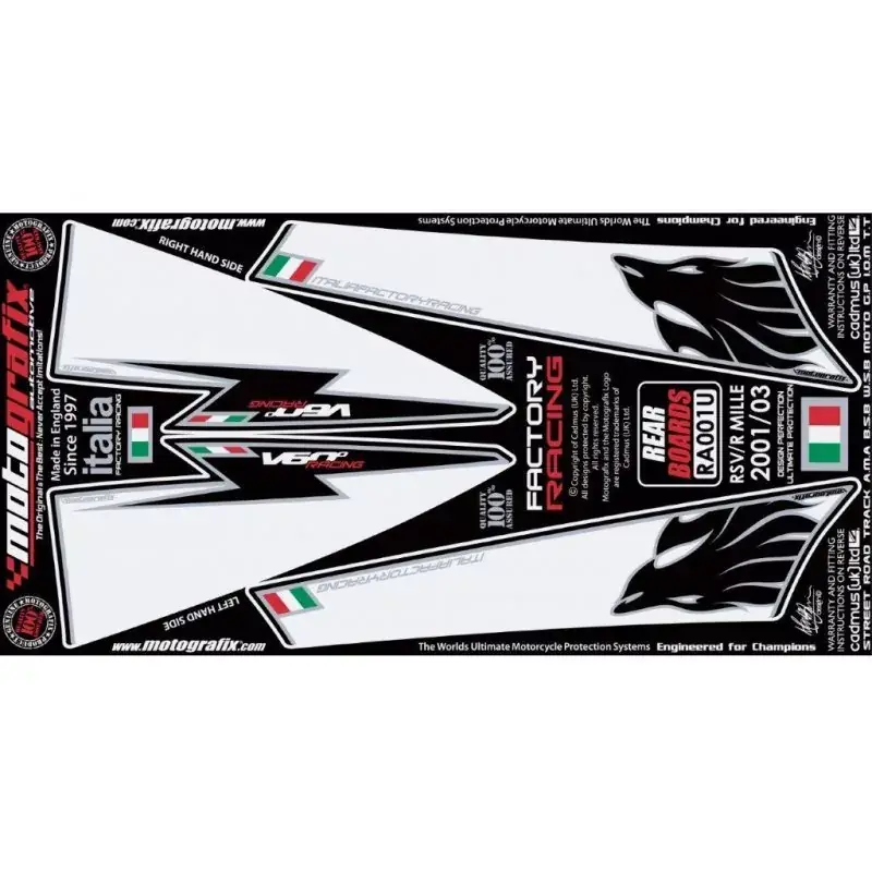 Preisknaller Motografix Steinschlagschutz hinten passend für Aprilia RSV 1000 Mille 2001-2003