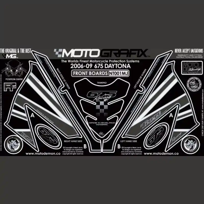 Heißes Angebot Motografix Steinschlagschutz Set passend für Triumph Daytona 675 2006-2008