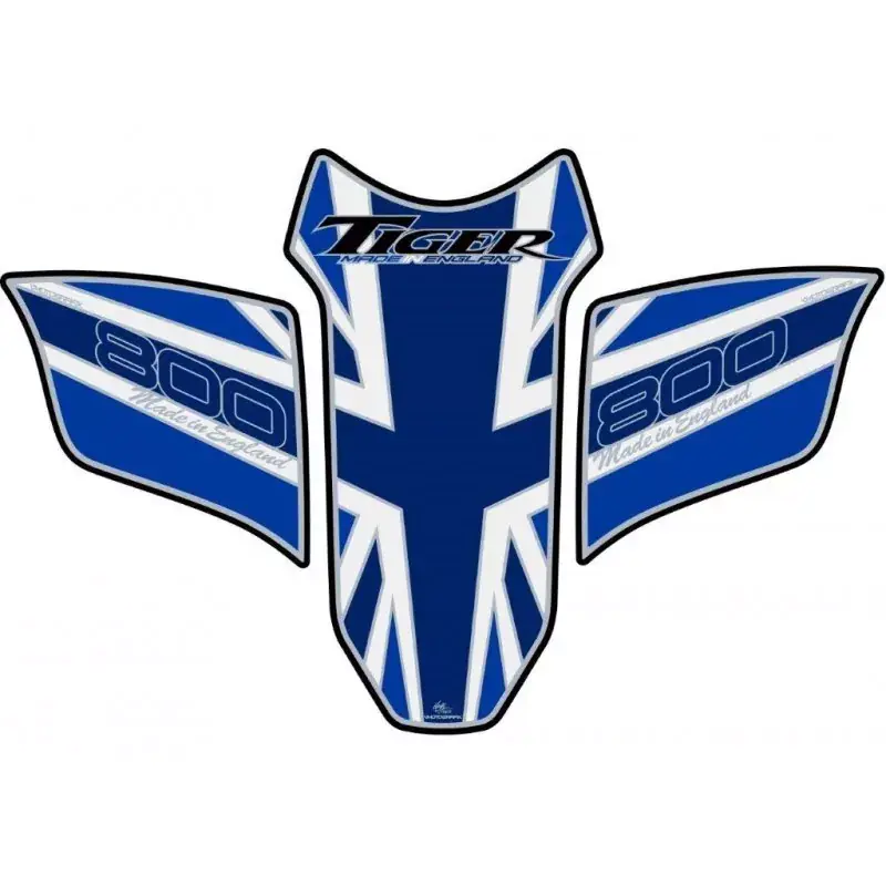 Motografix 3D Gel Tank Pad Blue passend für Triumph Tiger 800 Kostenloser Rückversand