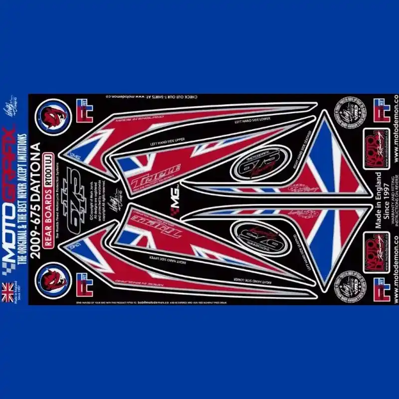 Motografix Steinschlagschutz hinten passend für Triumph Daytona 675 2009-2012 Nur Für Kurze Zeit