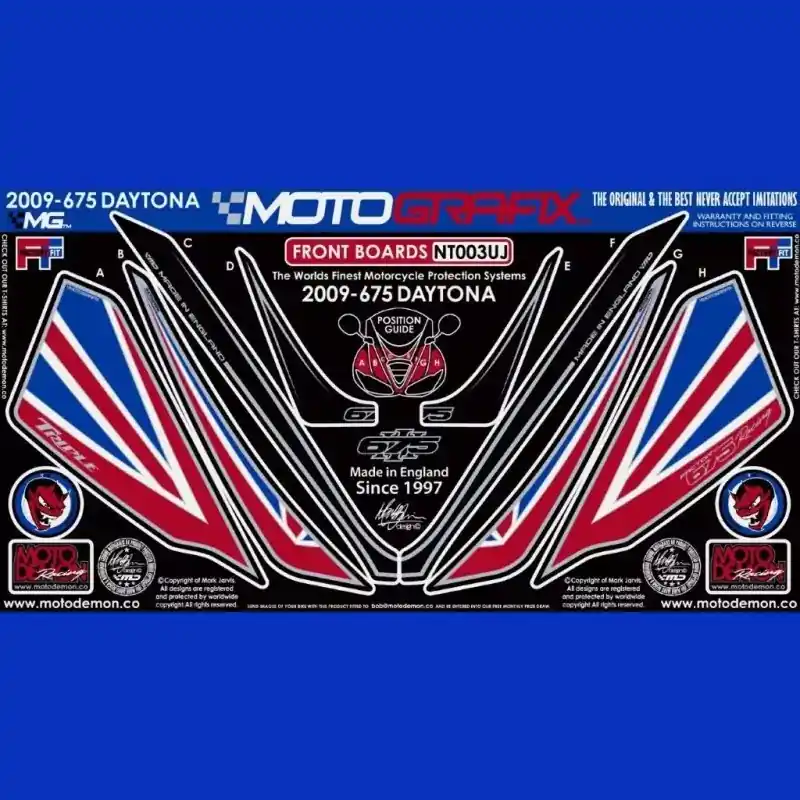 Nur Heute Motografix Steinschlagschutz Set passend für Triumph Daytona 675 2006-2008