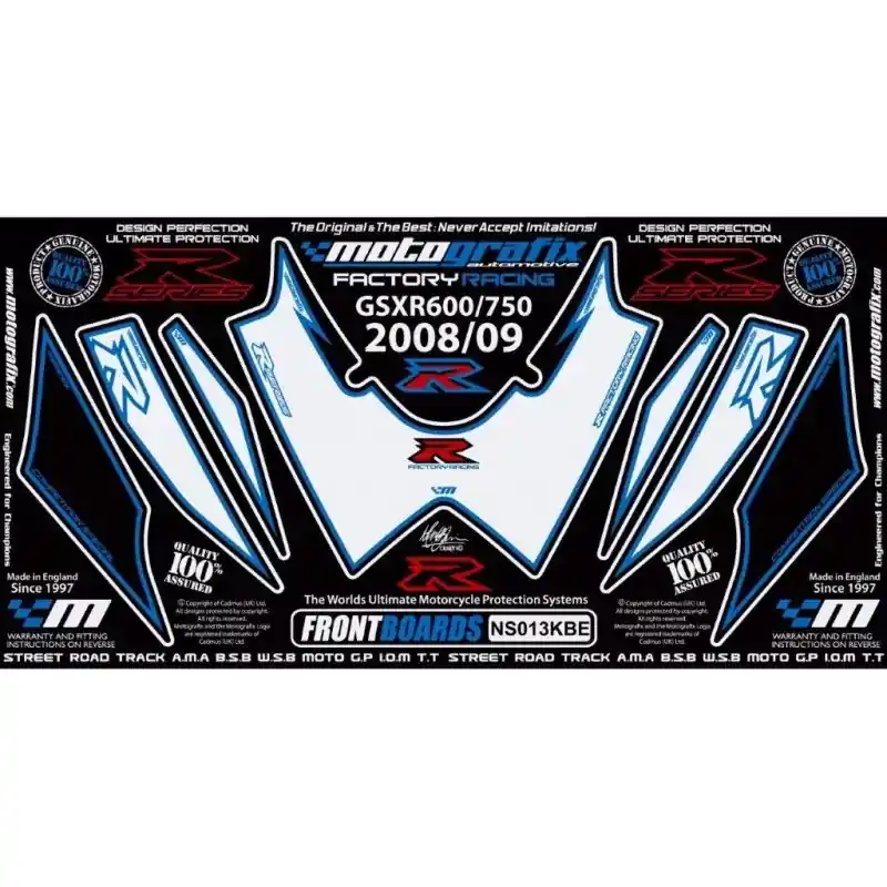 Motografix Steinschlagschutz passend für Suzuki GSX-R 600 / 750 2008-2010 Kostenloser Versand