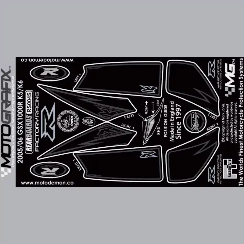 Preisknaller Motografix Steinschlagschutz hinten passend für Suzuki GSX-R 1000 2005-2006