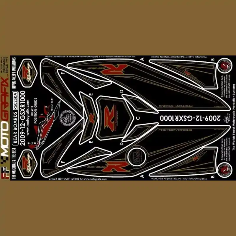 Knallerangebot Motografix Steinschlagschutz hinten passend für Suzuki GSX-R 1000 2009- RS023KA